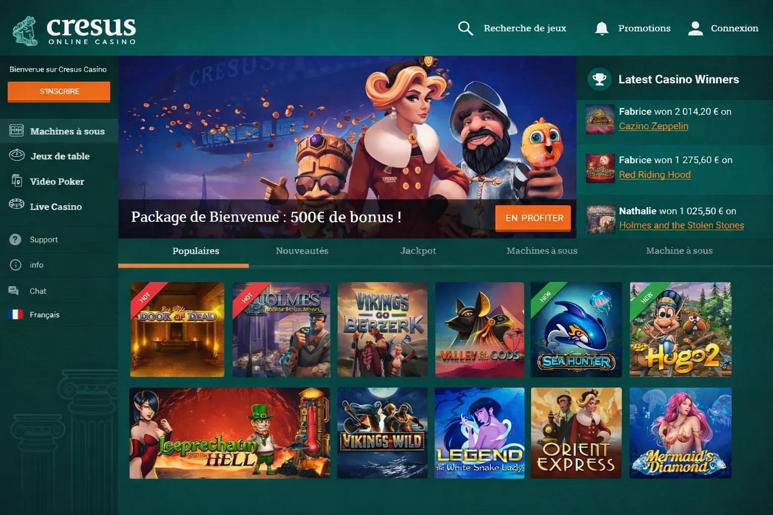 Programme VIP de Cresus Casino VIP